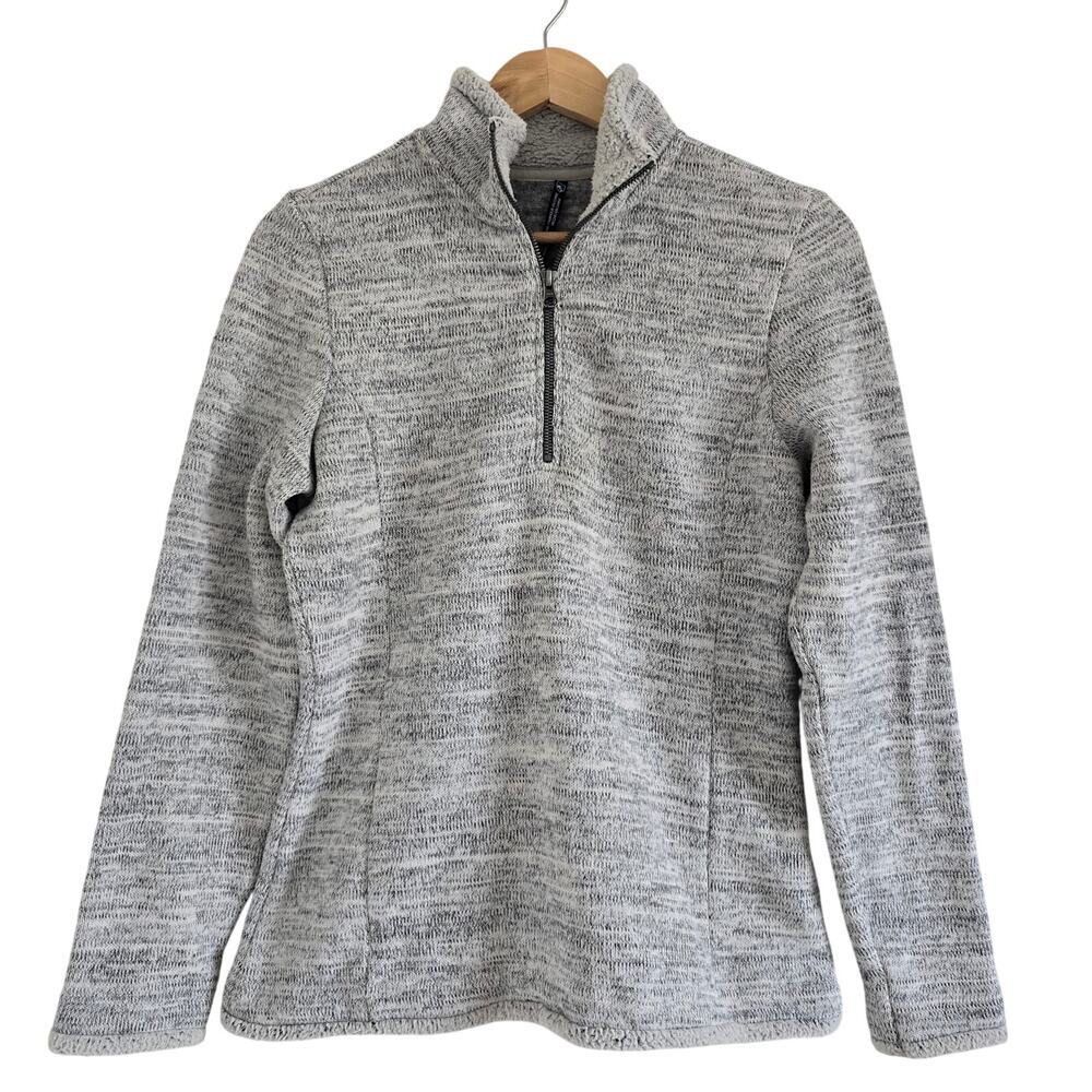 Kuhl Alska Women's 1/4 Zip Fleece Pull-over Heather Gray Size M Athleisure
